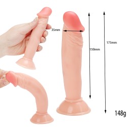 Vincent 17.5 Cm Vantuzlu Realistik Dildo Penis