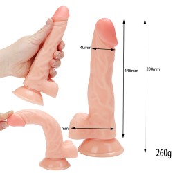 Jaydon 20 Cm Vantuzlu Realistik Dildo Penis