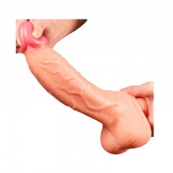 Yeni Nesil Çift Katmanlı 25 cm Realistik Dildo Penis