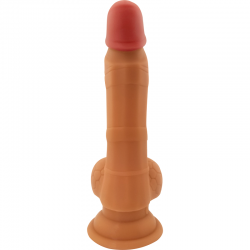 23 cm Yukarı Aşağı Rotasyonlu Silikon Vibratör Penis