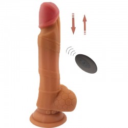 23 cm Yukarı Aşağı Rotasyonlu Silikon Vibratör Penis