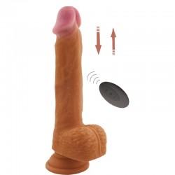 23.9 cm Yukarı Aşağı Rotasyonlu Silikon Vibratör Penis