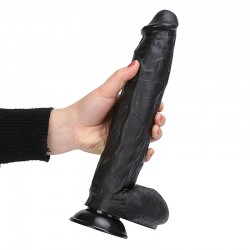 31 cm Siyah Büyük Boy Realistik Vantuzlu Dildo Penis