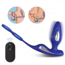 Prostat ve Penis Halkalı Elektro Şok Özellikli Anal Vibratör