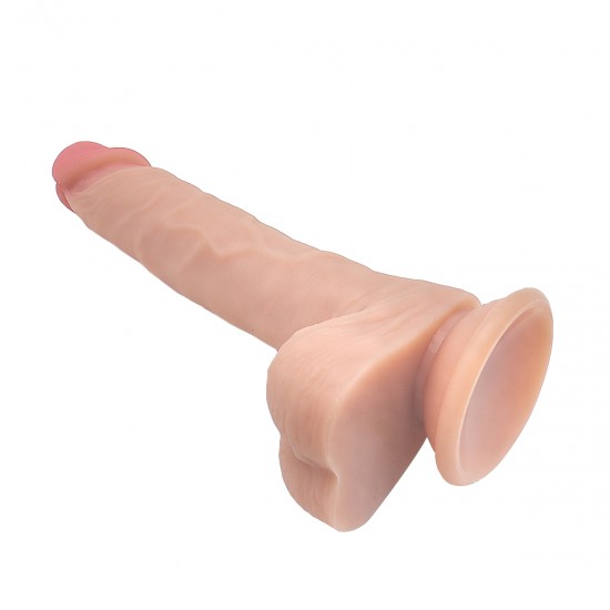 18 cm Realistik Damarlı Vantuzlu Dildo Penis