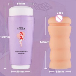 Pocket Pussy Milk Tea Erkek Cup Vajina Mastürbatör