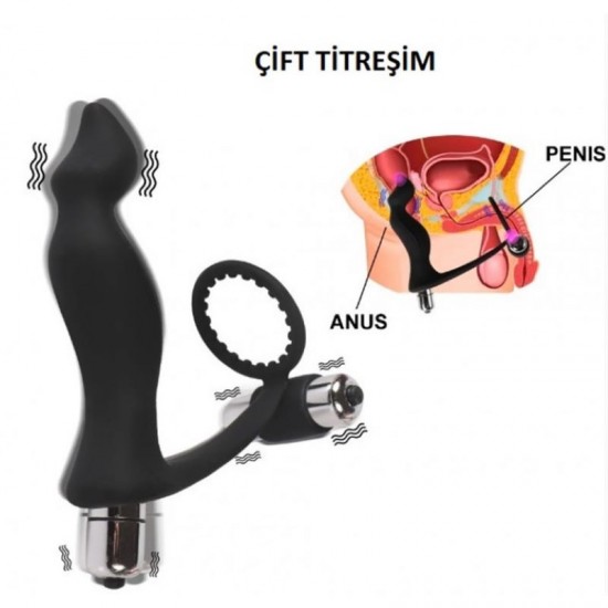 Çift Motorlu Prostat Vibratör ve Penis Halkası – Krell