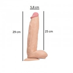 29 cm Belden Bağlamalı Vantuzlu Realistik Penis Anal Vajinal Dildo