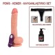 26 cm Gerçekçi Titreşimli Dildo Vibratör Penis - Optimus