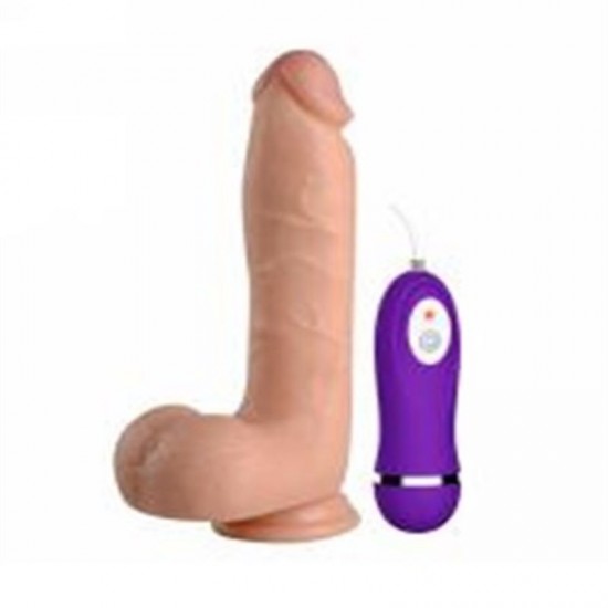 21 cm Gerçekçi Titreşimli Dildo Vibratör Penis - Adam