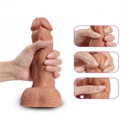 22 cm Belden Bağlamalı İleri Geri Hareketli Penis + Kemer + Kayganlaştırıcı Hediyeli