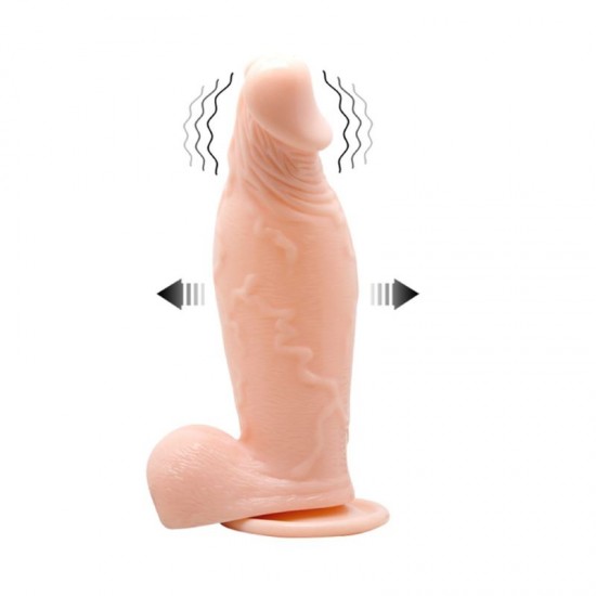 19 cm Pompalı Büyüyen Realistik Penis Anal Vajinal Dildo Mastürbatör (