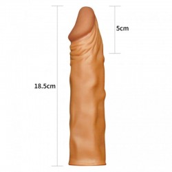 Pleasure Extender 5 cm Dolgulu Premium Melez Silikon Penis Kılıfı