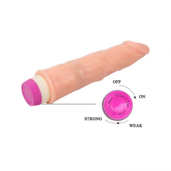 Güçlü Titreşimli 21,5 cm Realistik Vibratör Gerçekci Penis Dildo