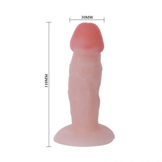 11 cm Vantuzlu Damarlı Penis Anal Plug