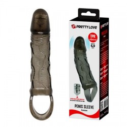 Titreşimli Penis Kılıfı 5cm Dolgulu Uzatmalı Prezervatif Vibratör