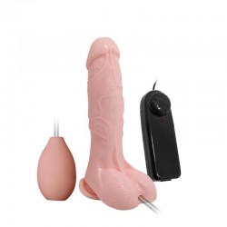 19,3 cm Pompalı Büyüyen Realistik Titreşimli Penis Anal Vajinal Dildo Mastürbatör