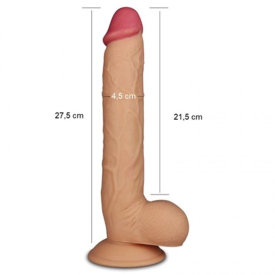 27,5 cm Belden Bağlamalı Yeni Nesil Realistik Penis + Kemer + Kayganlaştırıcı Hediyeli