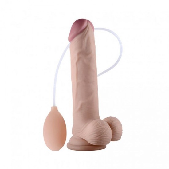 Yumuşak Dokulu Su Fışkırtmalı Realistik Penis 19 cm