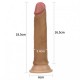 18 cm Belden Bağlamalı Çift Katmanlı Testissiz Melez Realistik Penis + Kemer + Kayganlaştırıcı Hediyeli