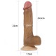 22 cm Belden Bağlamalı Çift Katmanlı Realistik Penis + Kemer + Kayganlaştırıcı Hediyeli