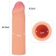 Nature Extender 4.5 cm Dolgulu Premium Ten Rengi Silikon Sünnetsiz Penis Kılıfı