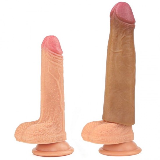 Nature Extender 5,5 cm Dolgulu Premium Melez Silikon Penis Kılıfı