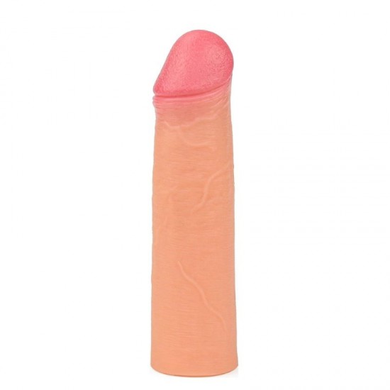 Nature Extender 5,5 cm Dolgulu Premium Ten Rengi Silikon Penis Kılıfı