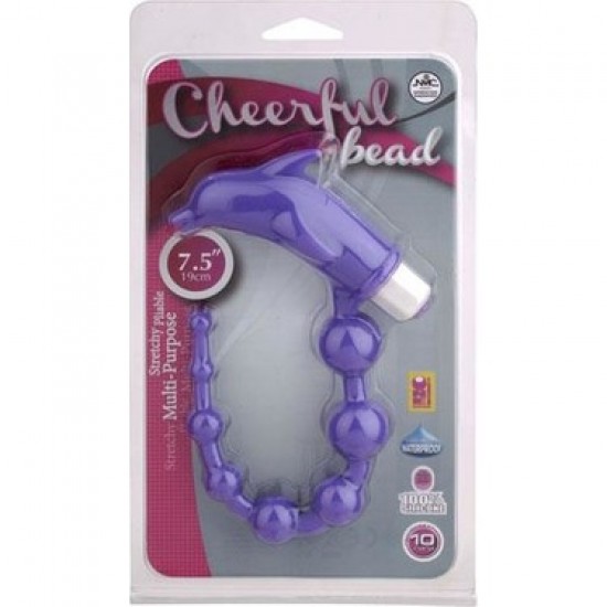 Cheerful Bead Titreşi mli Anal Zevk Topları - Mor Pembe