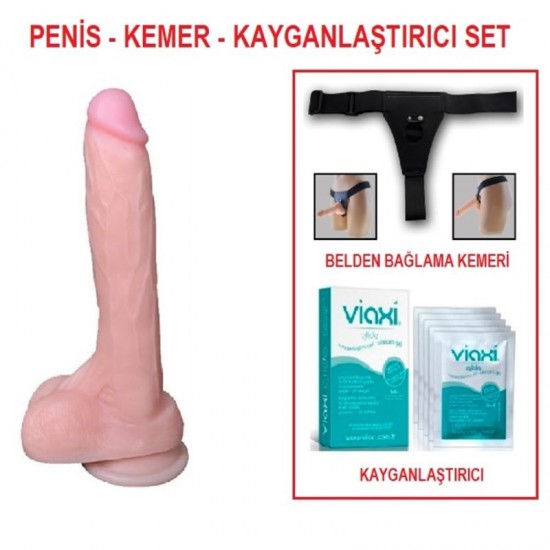 20,5 cm Realistik Dildo Penis Set