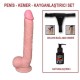 28 cm Belden Bağlamalı Realistik Dildo Penis Set