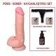 17,5 cm Belden Bağlamalı Realistik Dildo Penis Set