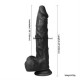 22,5 cm Belden Bağlamalı Realistik Dildo Zenci Penis Set