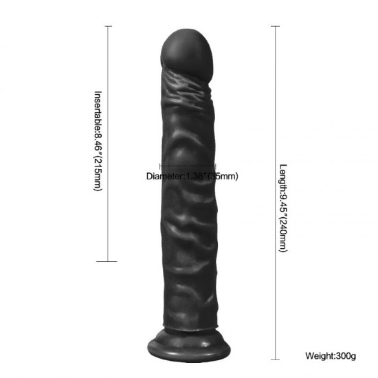 24 cm Realistik Testissiz Zenci Dildo - Iron Luxman