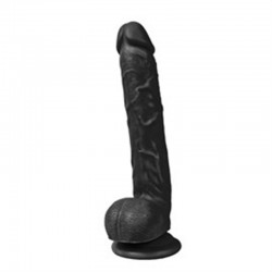 28 cm Belden Bağlamalı Realistik Dildo Zenci Penis Set