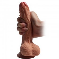 18,5 cm Belden Bağlamalı Çift Katmanlı Realistik Dildo Penis Set