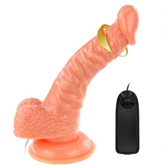 19 cm Belden Bağlamalı Gerçekçi Titreşimli Dildo Vibratör Penis Set