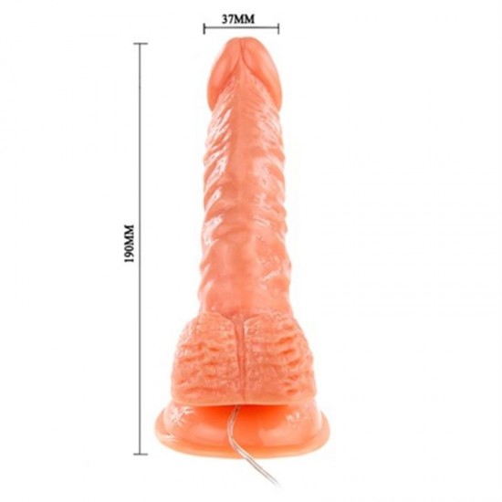 19 cm Belden Bağlamalı Gerçekçi Titreşimli Dildo Vibratör Penis Set