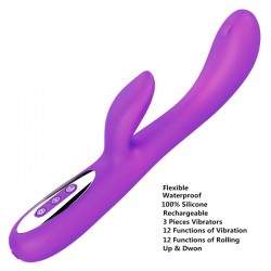 3 Ayrı Titreşim Noktalı USB Şarjlı Klitoral Lux Vibratör