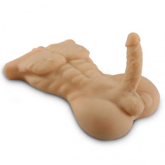 2 İşlevli Gerçek Ölçülerde Realistik 18 cm Penisli Erkek Vücut