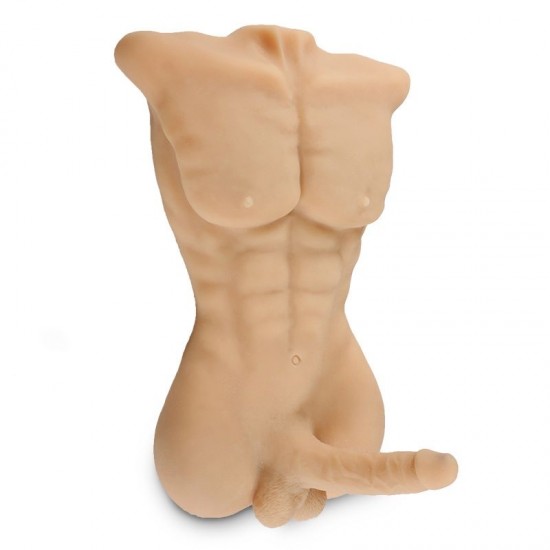 2 İşlevli Gerçek Ölçülerde Realistik 18 cm Penisli Erkek Vücut