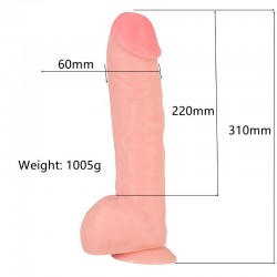 31 cm. Belden Bağlamalı  Realistik Dildo Penis