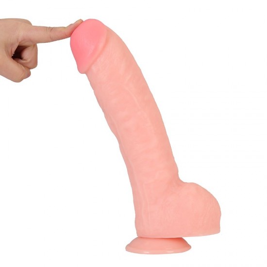 31 cm. Realistik Vantuzlu Dildo Penis