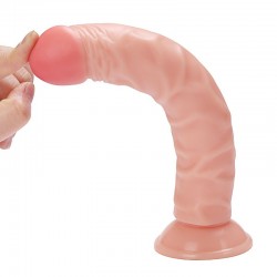 23,7 cm. Realistik Vantuzlu Dildo Penis