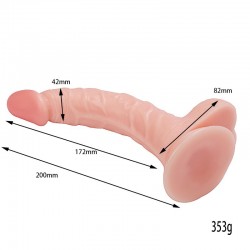 20 cm Realistik Eğik Dildo Penis 