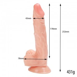 23,2 cm Realistik Vantuzlu Dildo Penis