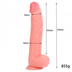 31 cm. Realistik Büyük Boy Vantuzlu Penis Dildo