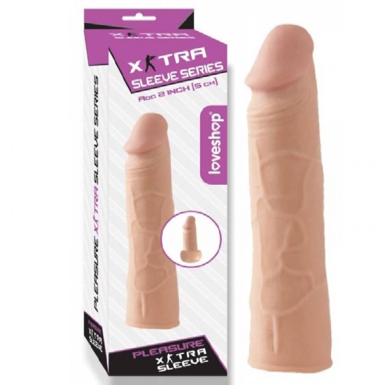 Extra Sleeve 5 Cm Dolgulu 17 Cm SR Penis Kılıfı